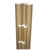 Tube carton, tube carton emballage et expédition avec bouchons blancs ...