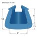 Profilé mousse PE U80 bleu 200 cm