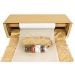 Papier alvéolé étirable recyclé 500 mm + kraft blanc 300 mm en boîte distributrice duo
