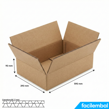 Carton Double Cannelure 590x390x90 mm