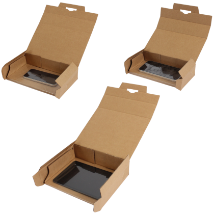 Boite carton avec calage film integré