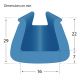 Profilé mousse PE U15 bleu 200 cm par 280