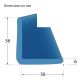 Profilé mousse PE bleu L 50x50 L200 cm par 960