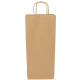 Sac kraft brun poignée torsadée 18+8x39 cm 2 bouteilles