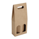 Valisette Carton 2 bouteilles brun naturel