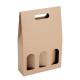 Valisette Carton 3 bouteilles brun naturel