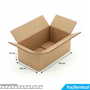 Carton Simple Cannelure 500x200x110 mm