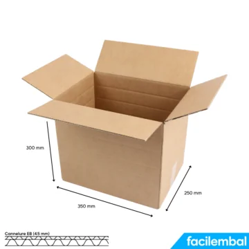 carton double cannelure 350x250x300 mm