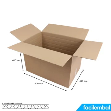 Carton 59x39x40 cm double cannelure