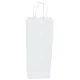 Sac kraft blanc poignée torsadée 15+8x39 cm 1 bouteille