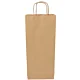 Sac kraft brun poignée torsadée 18+8x39 cm 2 bouteilles