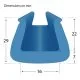 Profilé mousse PE U15 bleu 200 cm par 20