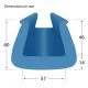 Profilé mousse PE U60 bleu 200 cm par 200