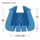 Profilé mousse PE U120 bleu 200 cm extensible par 6