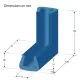 Mousse PE PROFILTHENE coin U 80 bleu 100x100 mm