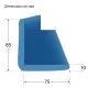 Profilé mousse PE bleu L 75x75 L200 cm par 420