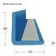 Profilé mousse PE bleu L 75x75 L200 cm + adhésif par 420