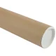 Tube carton brun 2 mm diam 100 mm long 1180 mm 2 bouchons plastique