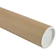Tube carton brun 2 mm diam 100 mm long 880 mm 2 bouchons plastique