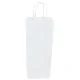 Sac kraft blanc poignée torsadée 15+8x39 cm 1 bouteille