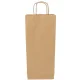 Sac kraft brun poignée torsadée 18+8x39 cm 2 bouteilles