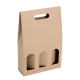 Valisette Carton 3 bouteilles brun naturel